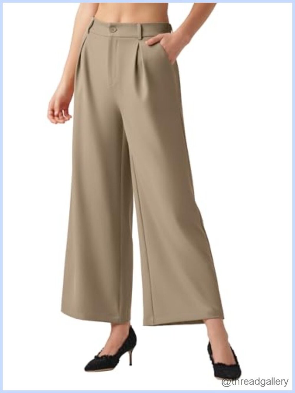 Wide Leg Dress Pants High Waisted Business Casual Palazzo Slacks